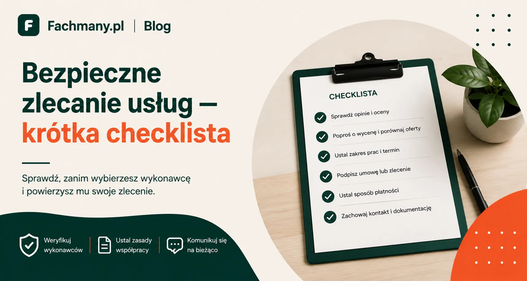 Bezpieczne zlecanie usług — krótka checklista